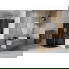 Mexen Rio душ кабина полукръгла 80 x 80 см, графит, хром + поддън Flat, черен - 863-080-080-01-40-4170