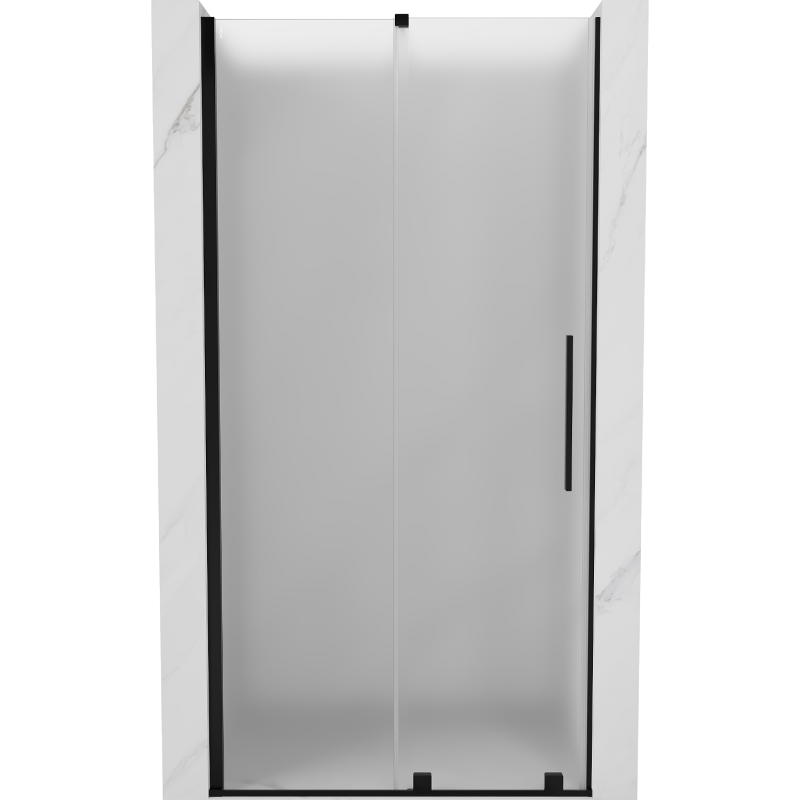Mexen Velar плъзгащи душ врати 110 см, матирани, черни - 871-110-000-31-70