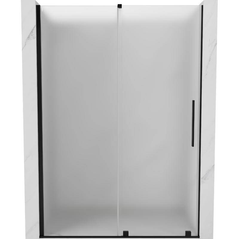 Mexen Velar плъзгаща се врата за душ 160 cm, матирано, черно - 871-160-000-31-70