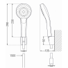 Mexen R-05 точков душ комплект, черен - 785055052-70