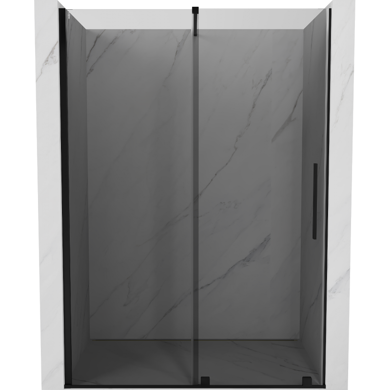 Mexen Velar плъзгаща се душ врата 140 cm, графит, черно - 871-140-000-41-70
