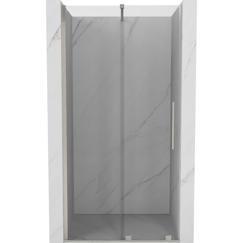 Mexen Velar плъзгащи се душ врати 90 cm, прозрачни, Очетван никел - 871-090-000-01-97