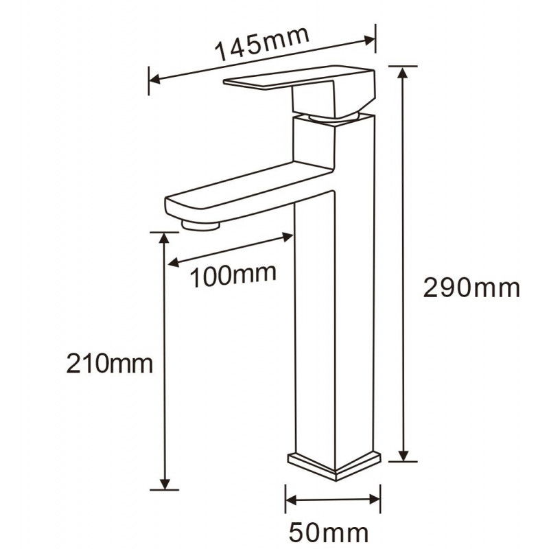 Mexen Emma висока мивка батерия, черна - 71910-70
