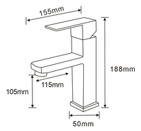 Mexen Emma смесител за мивка, златен мат - 71900-50