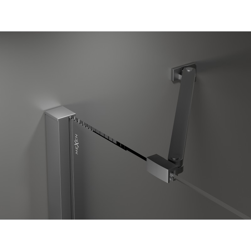 Mexen Velar Duo плъзгаща се душ врата 150 cm, прозрачно, gun metal - 871-150-000-02-95