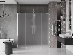 Mexen Velar Duo плъзгащи се душ врати 170 см, матирано, хром - 871-170-000-32-01