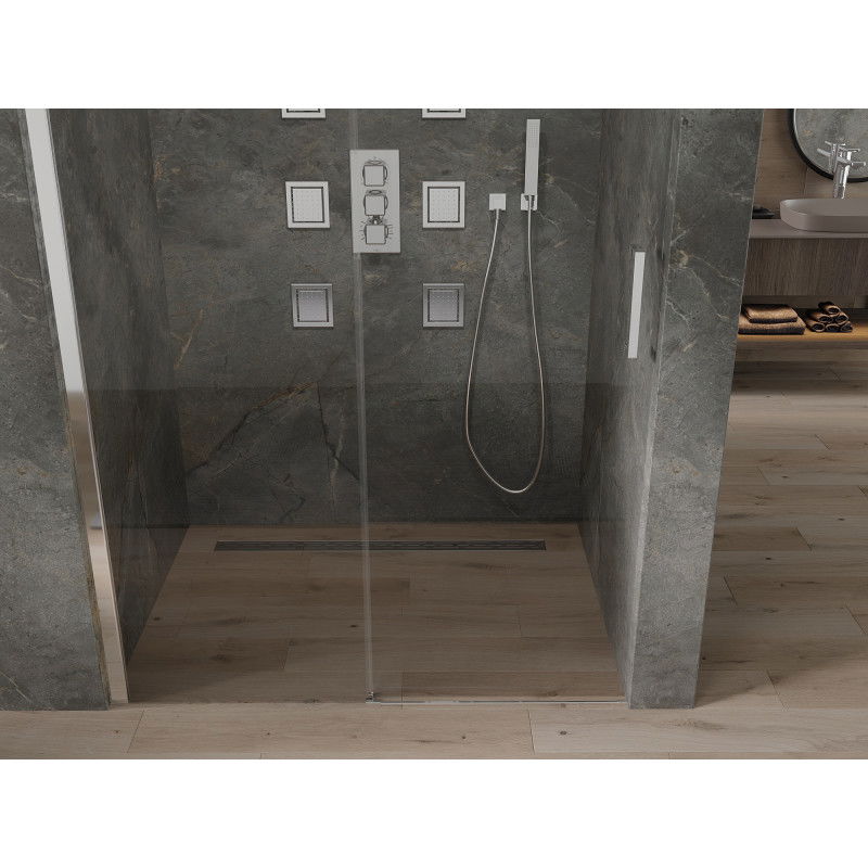 Mexen Omega плъзгащи се душ врати 110 cm, прозрачни, хром - 825-110-000-01-00