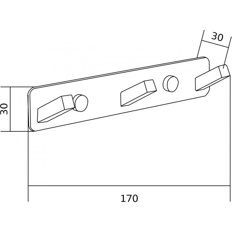 Mexen троен закачалка за кърпи, черен - 709173-70