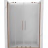 Плъзгащи се душ врати Mexen Velar Duo 160 cm, скреж, четкана мед - 871-160-000-32-65