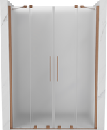 Плъзгащи се душ врати Mexen Velar Duo 160 cm, скреж, четкана мед - 871-160-000-32-65