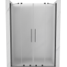 Mexen Velar Duo плъзгащи се душ врати 140 см, матирани, полиран gun gray - 871-140-000-32-66