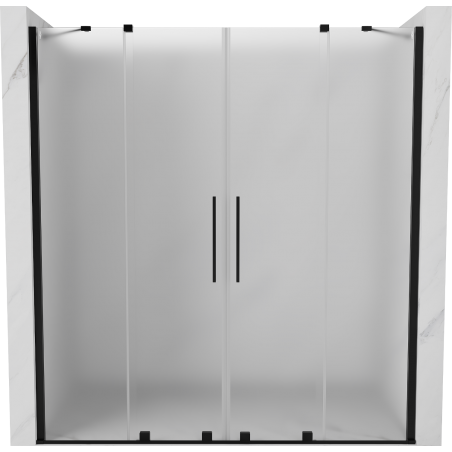 Mexen Velar Duo плъзгащи се душ врати 170 см, матирани, черни - 871-170-000-32-70