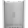 Mexen Velar Duo плъзгащи врати за душ 150 см, матирани, gun metal - 871-150-000-32-95