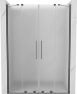 Mexen Velar Duo плъзгащи врати за душ 150 см, матирани, gun metal - 871-150-000-32-95