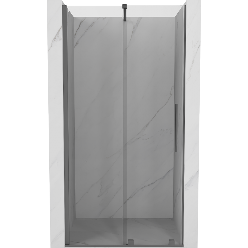 Mexen Velar плъзгащи се душ врати 100 см, прозрачни, gun metal - 871-100-000-01-95