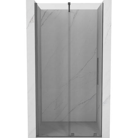 Mexen Velar плъзгаща се душ врата 110 cm, прозрачна, gun metal - 871-110-000-01-95
