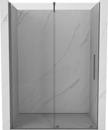 Mexen Velar плъзгащи се душ врати 140 см, прозрачни, gun metal - 871-140-000-01-95