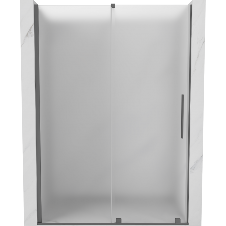 Mexen Velar плъзгаща се душ врата 150 см, матирана, gun metal - 871-150-000-31-95