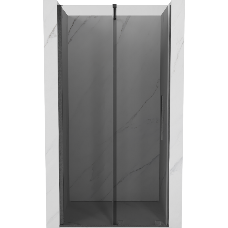 Mexen Velar плъзгаща се душ врата 100 см, графит, четка gun gray - 871-100-000-41-66