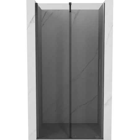 Mexen Velar плъзгаща се душ врата 100 см, графит, четка gun gray - 871-100-000-41-66