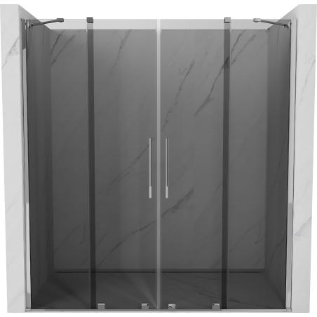 Mexen Velar Duo плъзгащи душ врати 200 cm, графит, хром - 871-200-000-42-01