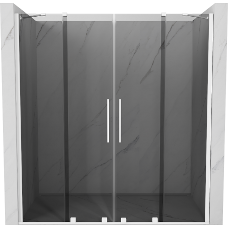 Mexen Velar Duo плъзгащи се душ врати 170 см, графит, бели - 871-170-000-42-20