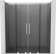 Mexen Velar Duo плъзгащи душ врати 170 cm, графит, бял - 871-170-000-42-20