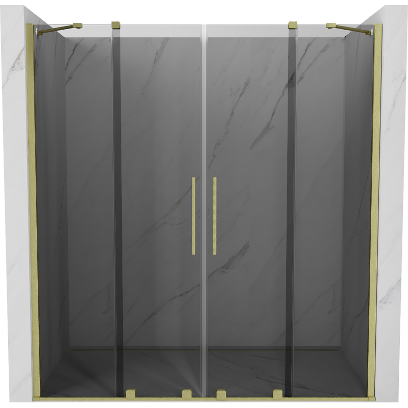 Mexen Velar Duo плъзгащи се душ врати 170 см, графит, златисто матов - 871-170-000-42-55