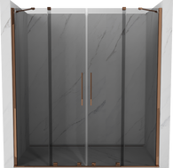 Mexen Velar Duo плъзгащи се душ врати 170 см, графит, розово злато - 871-170-000-42-60