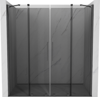 Mexen Velar Duo плъзгаща се душ-врата 200 см, графит, четкано gun gray - 871-200-000-42-66