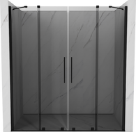 Mexen Velar Duo плъзгащи се душ врати 170 см, графит, черни - 871-170-000-42-70