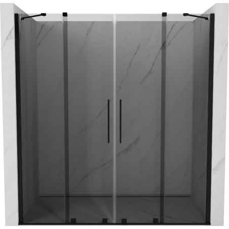 Mexen Velar Duo плъзгащи се душ врати 200 см, графит, черни - 871-200-000-42-70