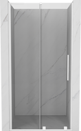 Mexen Velar L плъзгащи се душ врати 110 см, прозрачни, бели - 871-110-003-01-20
