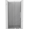 Mexen Velar L плъзгащи се душ врати 120 cm, прозрачни, бели - 871-120-003-01-20