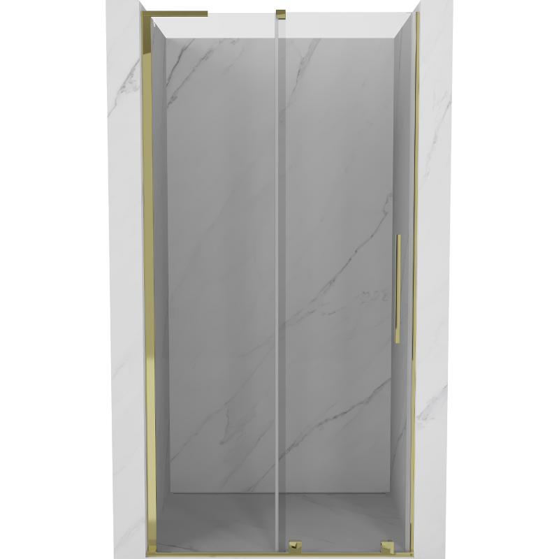 Mexen Velar L плъзгаща се душ врата 110 cm, прозрачна, златна - 871-110-003-01-50