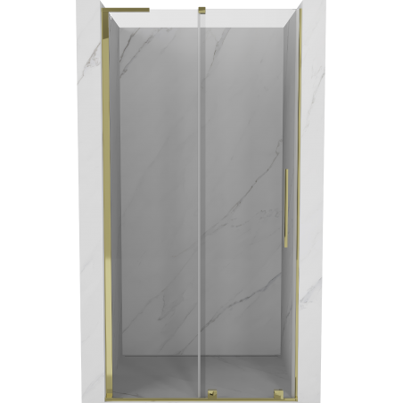 Mexen Velar L плъзгаща се душ врата 110 cm, прозрачна, златна - 871-110-003-01-50