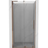 Mexen Velar L плъзгащи душ врати 100 cm, прозрачни, розово злато - 871-100-003-01-60