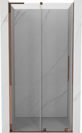 Mexen Velar L плъзгащи душ врати 100 cm, прозрачни, розово злато - 871-100-003-01-60
