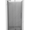 Mexen Velar L плъзгащи се душ врати 120 cm, прозрачни, пистолетно сиво четка - 871-120-003-01-66