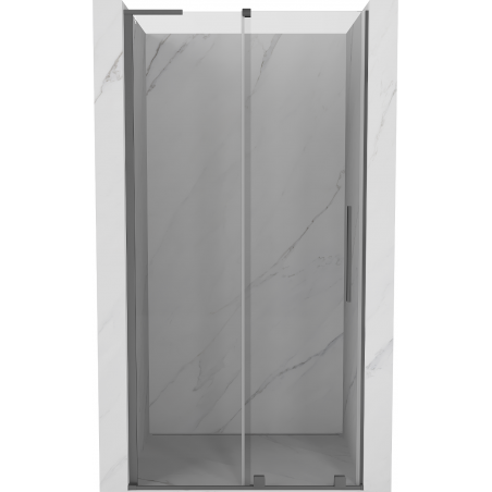 Mexen Velar L плъзгащи се врати за душ 100 см, прозрачни, Gun metal - 871-100-003-01-95