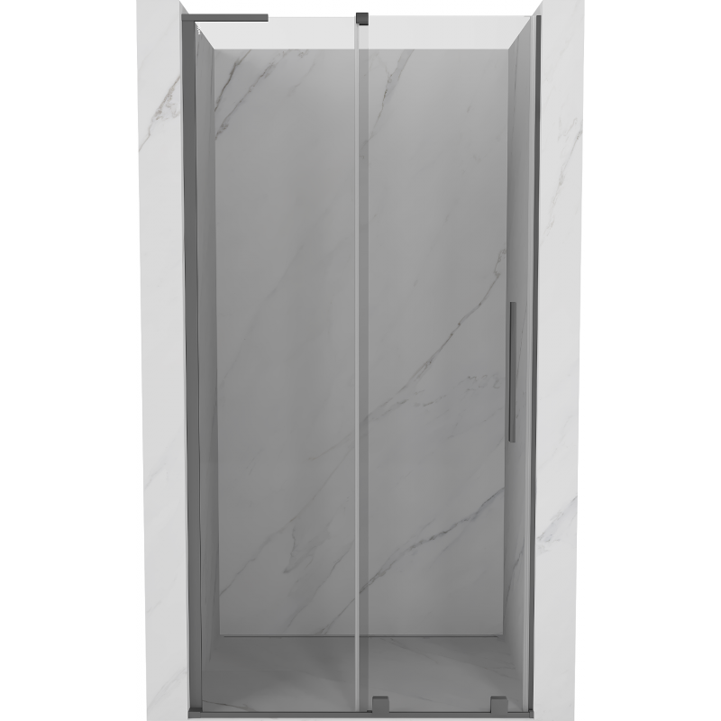 Mexen Velar L плъзгаща се душ врата 120 см, прозрачна, gun metal - 871-120-003-01-95