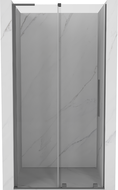 Mexen Velar L плъзгаща се душ врата 120 см, прозрачна, gun metal - 871-120-003-01-95