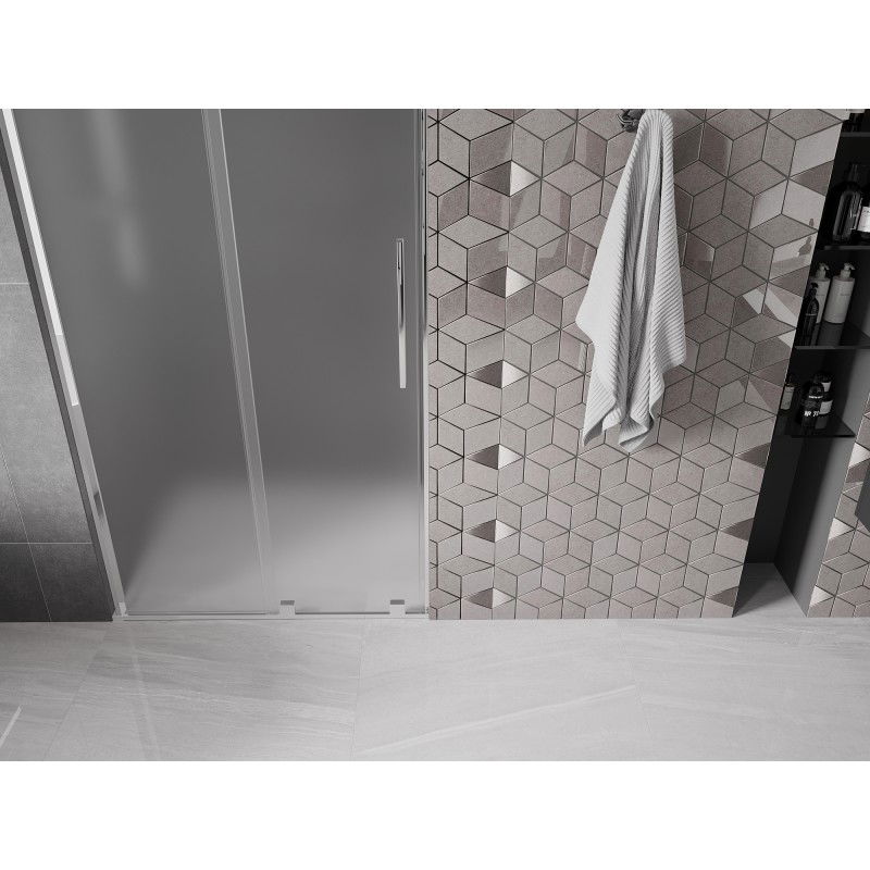 Mexen Velar L плъзгащи се душ врати 90 см, мраз, хром - 871-090-003-31-01