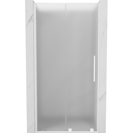 Mexen Velar L плъзгащи се душ врати 110 cm, матирани, бели - 871-110-003-31-20