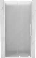 Mexen Velar L плъзгащи се душ врати 110 cm, матирани, бели - 871-110-003-31-20