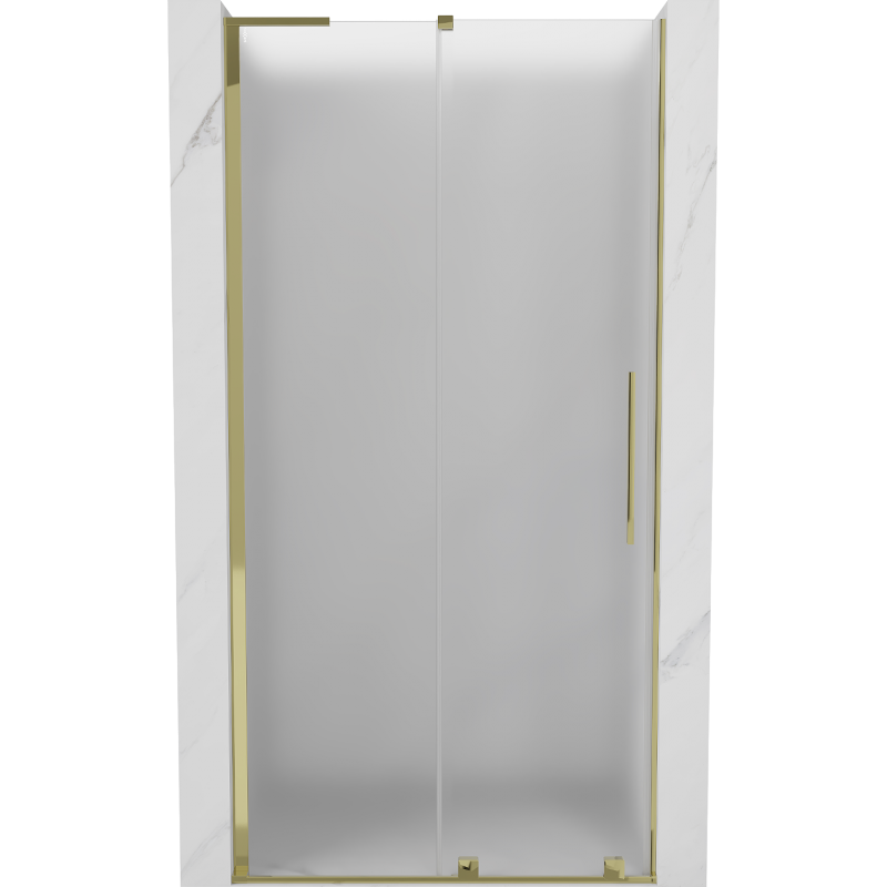 Mexen Velar L плъзгащи се душ врати 110 cm, матирано, златисто - 871-110-003-31-50