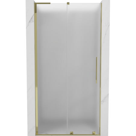 Mexen Velar L плъзгащи се душ врати 110 cm, матирано, златисто - 871-110-003-31-50