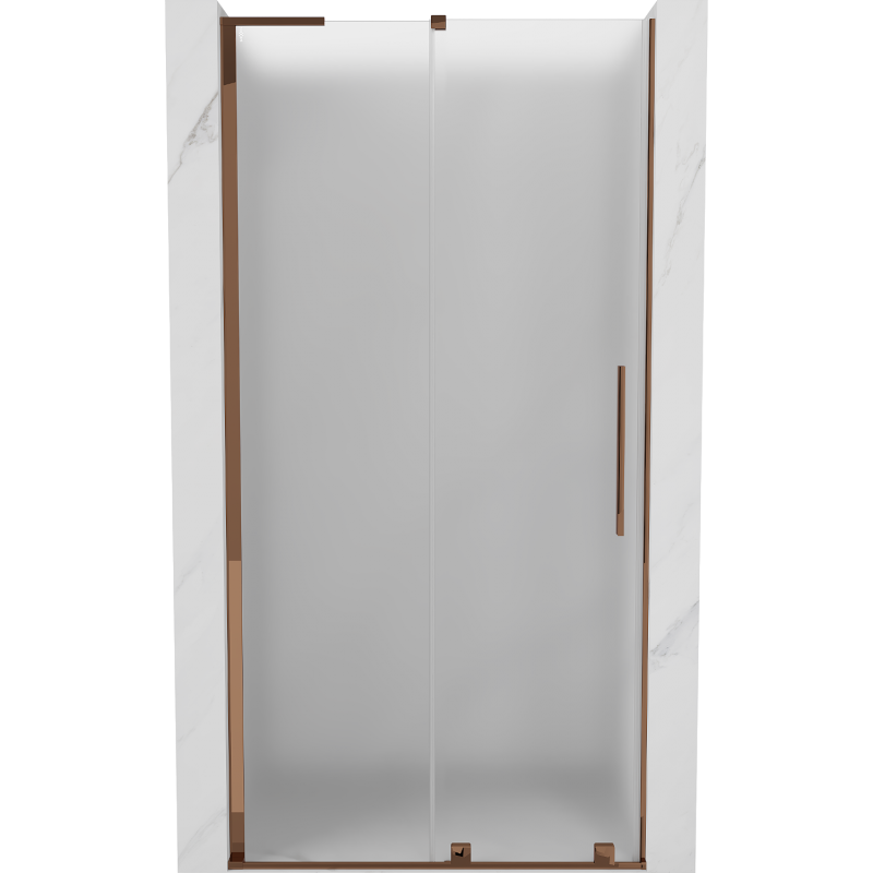 Mexen Velar L плъзгащи се душови врати 100 cm, матирани, розово злато - 871-100-003-31-60