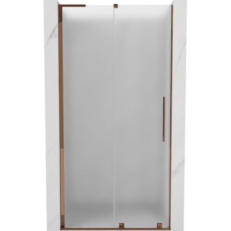 Mexen Velar L плъзгащи се душови врати 100 cm, матирани, розово злато - 871-100-003-31-60