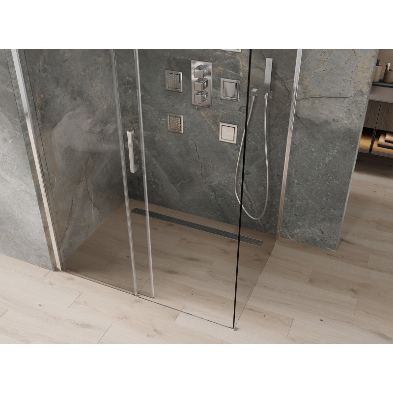 Mexen Omega разтегателна душ кабина 120 x 80 см, прозрачна, хром - 825-120-080-01-00
